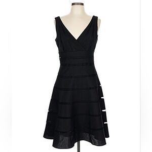 White House Black Market Elegant Black Midi Dress